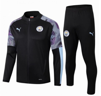 2019-20 Manchester City Black Training Suits (Jacket+Pants)
