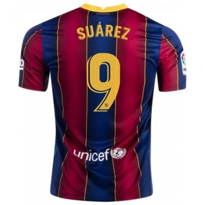 2020-21 Barcelona Home Soccer Jersey Shirt LUIS SUÁREZ #9