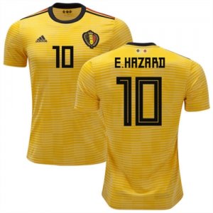 2018 World Cup Belgium Away Soccer Jersey Shirt Eden Hazard #10