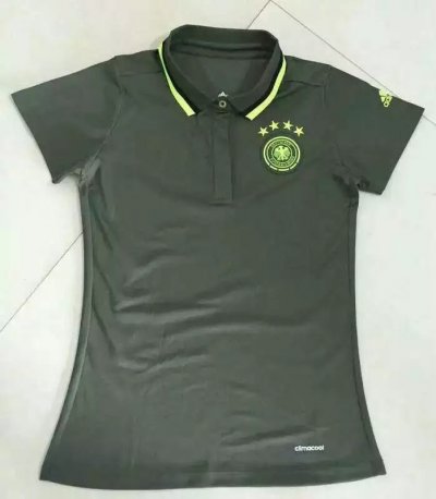 2016 Euro Cup Germany Green Women's Polo Shirt