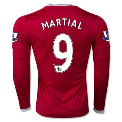 2015-16 Manchester United LS Home Soccer Jersey MARTIAL 9
