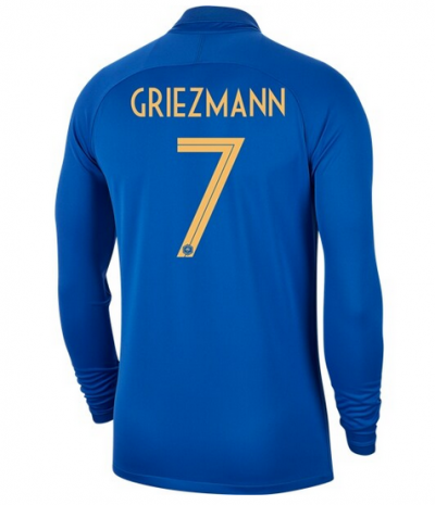 Antoine Griezmann #7 2019 World Cup France Long Sleeve Centenary Soccer Jersey Shirt