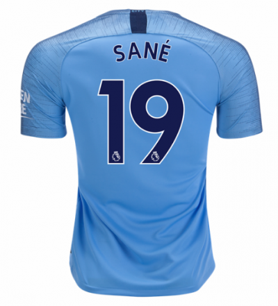 2018-19 Manchester City Home Soccer Jersey Shirt Leroy Sané #19