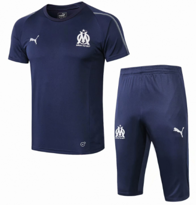 2018-19 Olympique Marseille Navy Short Sleeve Training Kits