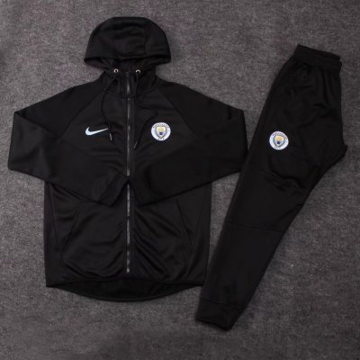 Manchester City 2017-18 Black Hoodie Jacket Training Suit