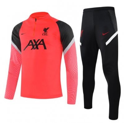2020-21 Liverpool Orange Training Kits Sweatshirt with Pants