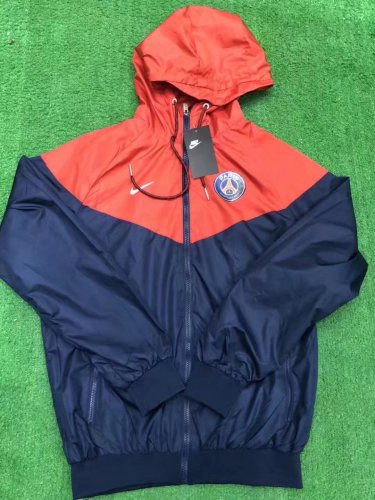 2017-18 Psg Red&Navy Windbreaker Jacket