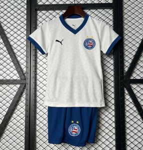 2025-26 Esporte Clube Bahia Kids Home Soccer Kits Shirt With Shorts