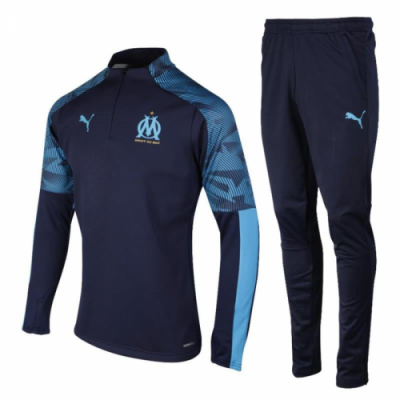2019-20 Marseille Blue Tracksuits Sweatshirt and Pants