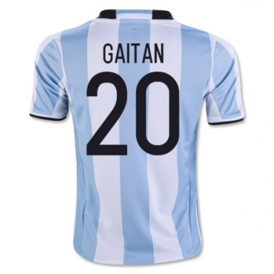 2016 Argentina Gaitan 20 Home Soccer Jersey