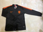 2017-18 Netherlands Black Soccer training suit