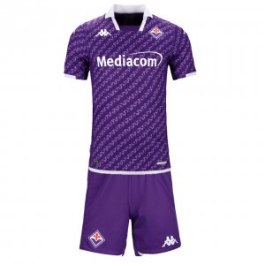 Kids Fiorentina 2023-24 Home Soccer Kits Shirt With Shorts