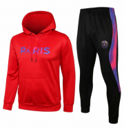 2020-21 PSG x Jordan Red Training Suits Hoodie Sweater with Pants