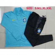 2020 Brazil Blue Training Kits Jacket with Trousers