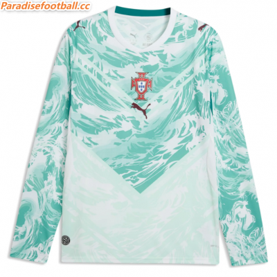 2026 FIFA World Cup Portugal Away Long Sleeve Soccer Jersey Shirt