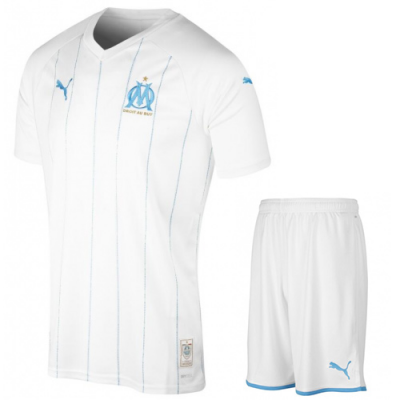 2019-20 Olympique Marseille Home Soccer Jersey Kit (Shirt + Shorts)