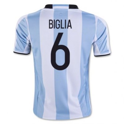 2016 Argentina Biglia 6 Home Soccer Jersey