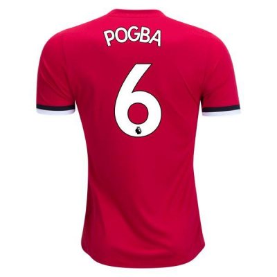 2017-18 Manchester United Home Pogba #6 Soccer Jersey
