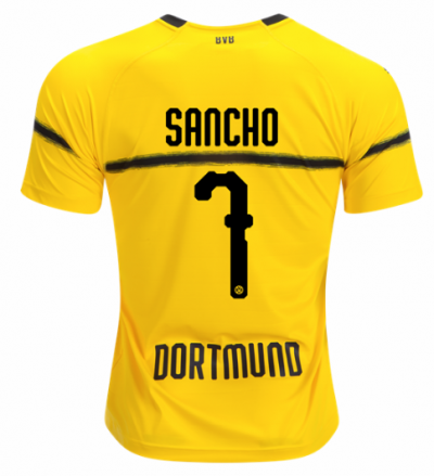 Jadon Sancho #7 2018-19 Borussia Dortmund Cup Soccer Jersey Shirt