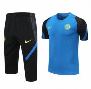 2020-21 Inter Milan Blue Training Kits Capri Pants with Shirt