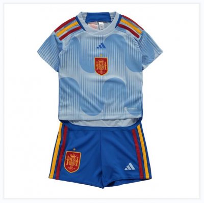 Kids 2022 FIFA World Cup Spain Away Soccer Kits Shirt with Shorts