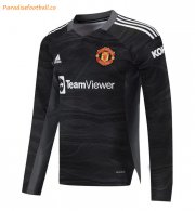2021-22 Manchester United Long Sleeve Black Goalkeeper Soccer Jersey Shirt