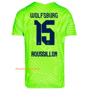 2021-22 Wolfsburg Home Soccer Jersey Shirt with Roussillon 15 printing