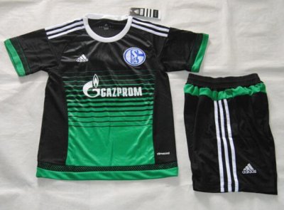 Kids Schalke 04 2015-16 Third Soccer Shirt With Shorts