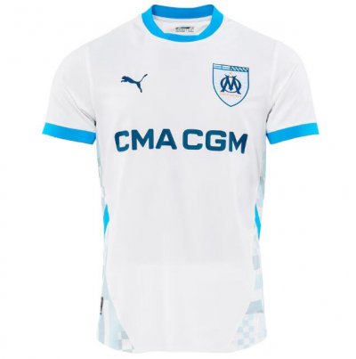 2024-25 Marseille Home Soccer Jersey Shirt Player Version