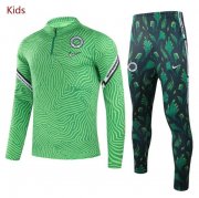 Kids 2020-21 Nigeria Green Training Kits Youth Sweatshirt with Pants