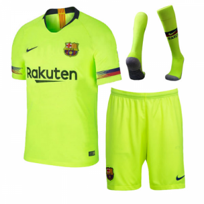 2018-19 Barcelona Away Soccer Jersey Kit (Shirt + Shorts + Socks)
