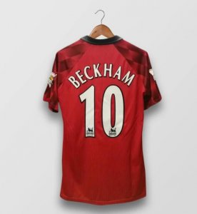 96-98 Manchester United Retro Home Soccer Jersey Shirt BECKHAM #10
