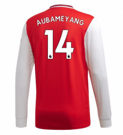 2019-20 Arsenal Long Sleeve Home Soccer Jersey Shirt Pierre-Emerick Aubameyang #14