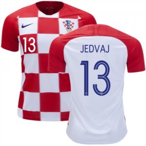 2018 World Cup Croatia Home Soccer Jersey Shirt Tin Jedvaj #13