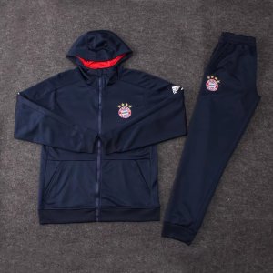 Bayern Munchen 2017-18 Dark Blue Hoodie Jacket Training Suit