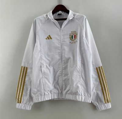 2023-24 Italy White Windbreaker Jacket