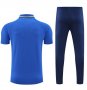 2021-22 Juventus Blue Polo Kits Shirt with Pants