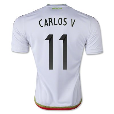 2015 Mexico CARLOS V #11 Away Soccer Jersey