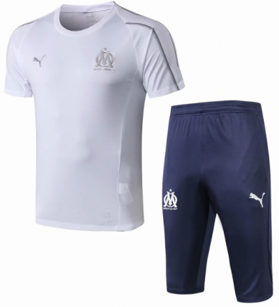 2018-19 Olympique Marseille White Short Sleeve Training Kits