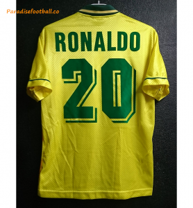 1994 Brazil Retro Home Soccer Jersey Shirt RONALDO #20