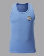 2020-21 Manchester City Blue Wide-Back Vest Soccer Jersey Shirt