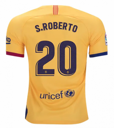 2019-20 Barcelona Away Soccer Jersey Shirt Sergi Roberto #20