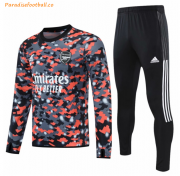 2021-22 Arsenal Red Black Training Kits Sweat Shirt with Pants