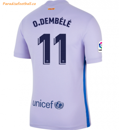 2021-22 Barcelona Away Soccer Jersey Shirt with OUSMANE DEMBÉLÉ 11 printing
