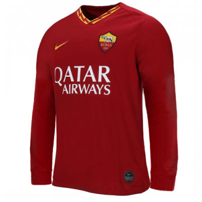 2019-20 AS Roma LS Home Red Soccer Jersey Shirt