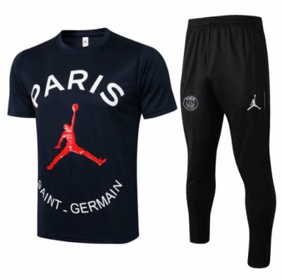 2021-22 PSG x Jordan Black Red Kits T-Shirt + Pants