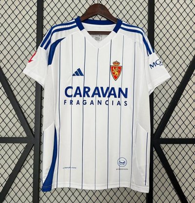 2024-25 Real Zaragoza Home Soccer Jersey Shirt