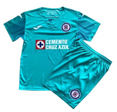 Kids Cruz Azul 2019/20 Third Away Soccer Shirt With Shorts