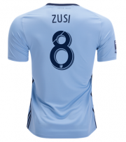Graham Zusi #8 2019-20 Sporting Kansas City Home Soccer Jersey Shirt