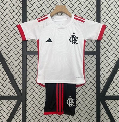 2024-25 Flamengo Kids Away Soccer Kits Shirt With Shorts